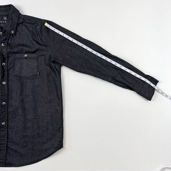 Free Fly Men's Sullivan's Bamboo Button Down Shirt Chambray Charcoal S - Picture 12 of 12